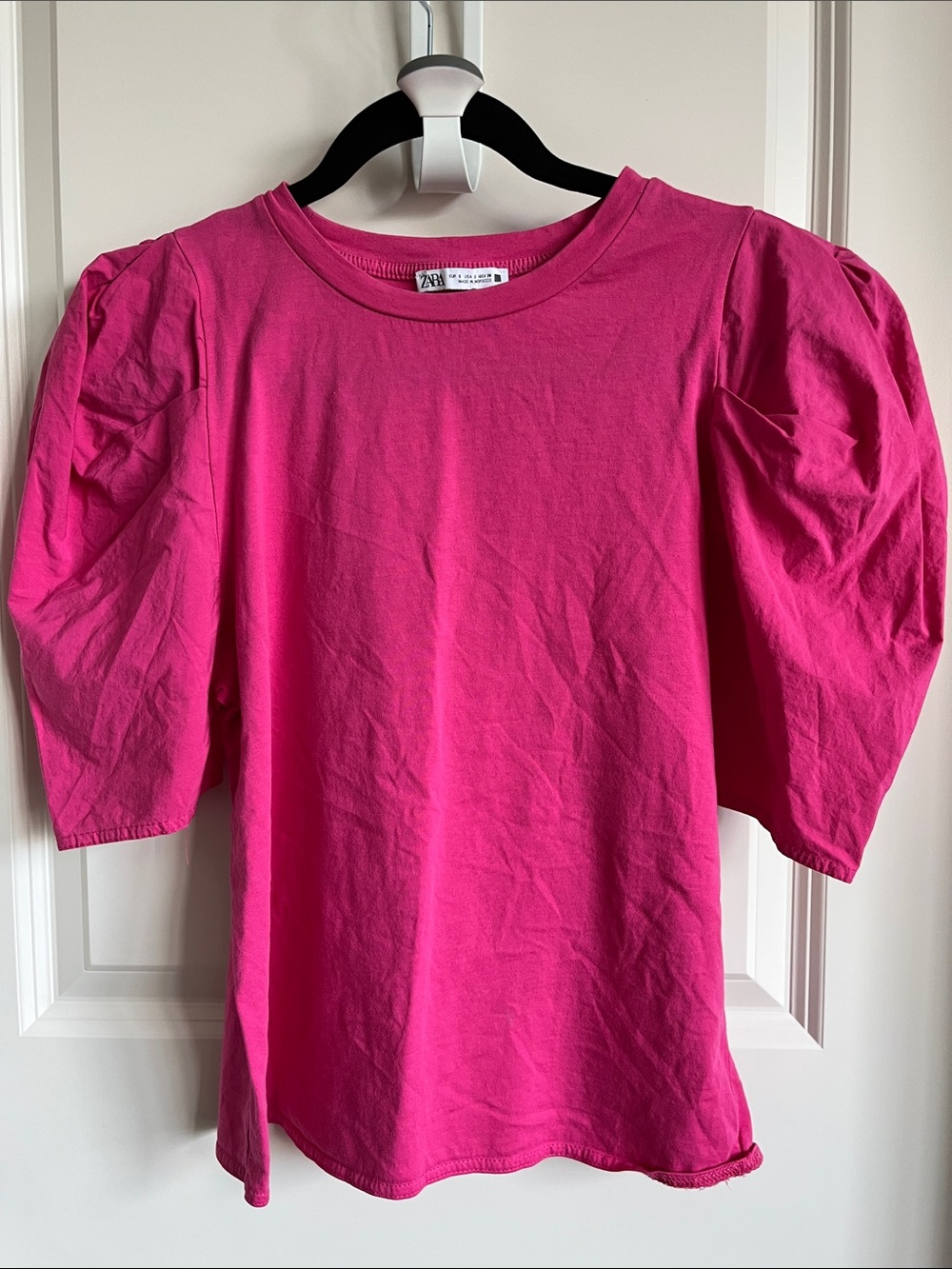 Zara Fuchsia Puff Sleeve Top
